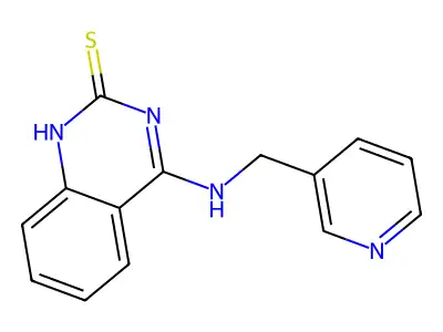 4-(pyridin-3-ylmethylamino)-1H-quinazoline-2-thione structure