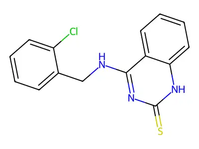 4-[(2-chlorophenyl)methylamino]-1H-quinazoline-2-thione structure