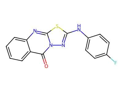 2-(4-Fluoroanilino)-[1,3,4]thiadiazolo[2,3-b]quinazolin-5-one structure