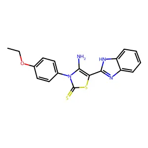 4-amino-5-(1H-benzimidazol-2-yl)-3-(4-ethoxyphenyl)-1,3-thiazole-2(3H)-thione structure