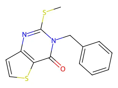 3-Benzyl-2-methylsulfanylthieno[3,2-d]pyrimidin-4-one structure