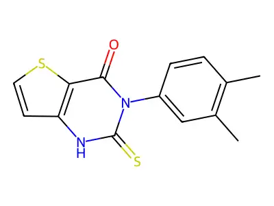 3-(3,4-dimethylphenyl)-2-thioxo-2,3-dihydrothieno[3,2-d]pyrimidin-4(1H)-one structure
