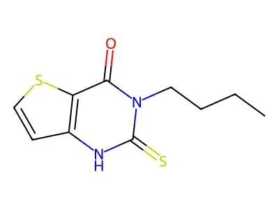 3-butyl-2-thioxo-2,3-dihydrothieno[3,2-d]pyrimidin-4(1H)-one structure
