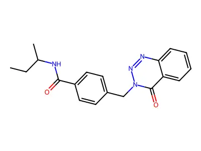 N-butan-2-yl-4-[(4-oxo-1,2,3-benzotriazin-3-yl)methyl]benzamide structure
