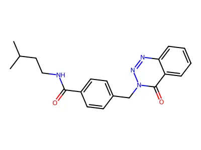 N-isopentyl-4-((4-oxobenzo[d][1,2,3]triazin-3(4H)-yl)methyl)benzamide structure