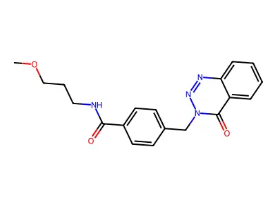 N-(3-methoxypropyl)-4-[(4-oxo-1,2,3-benzotriazin-3-yl)methyl]benzamide structure