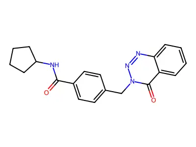 N-cyclopentyl-4-[(4-oxo-1,2,3-benzotriazin-3-yl)methyl]benzamide structure