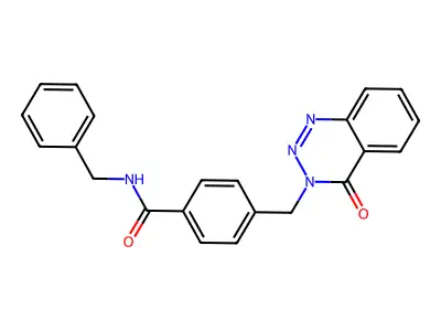 N-benzyl-4-((4-oxobenzo[d][1,2,3]triazin-3(4H)-yl)methyl)benzamide structure