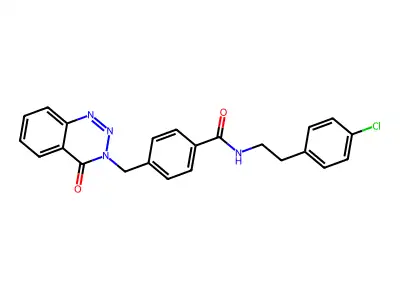 N-(4-chlorophenethyl)-4-((4-oxobenzo[d][1,2,3]triazin-3(4H)-yl)methyl)benzamide structure
