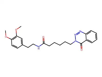 N-(3,4-dimethoxyphenethyl)-6-(4-oxobenzo[d][1,2,3]triazin-3(4H)-yl)hexanamide structure