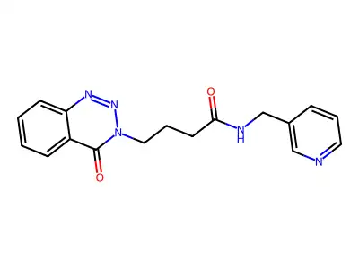 4-[4-oxo-1,2,3-benzotriazin-3(4H)-yl]-N~1~-(3-pyridylmethyl)butanamide structure