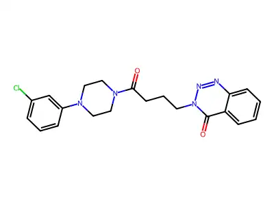 3-{4-[4-(3-chlorophenyl)piperazino]-4-oxobutyl}-1,2,3-benzotriazin-4(3H)-one structure