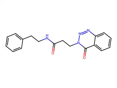 3-(4-oxobenzo[d][1,2,3]triazin-3(4H)-yl)-N-phenethylpropanamide structure