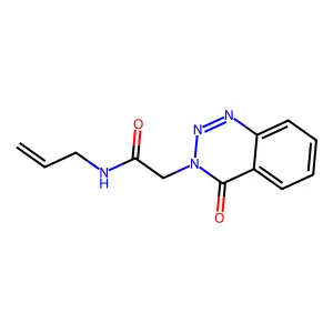 2-(4-oxo-3,4-dihydro-1,2,3-benzotriazin-3-yl)-N-(prop-2-en-1-yl)acetamide structure