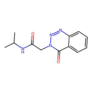 2-(4-oxo-1,2,3-benzotriazin-3-yl)-N-propan-2-ylacetamide structure