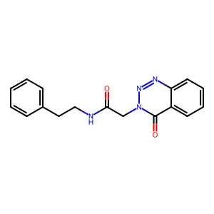 2-(4-oxobenzo[d][1,2,3]triazin-3(4H)-yl)-N-phenethylacetamide structure