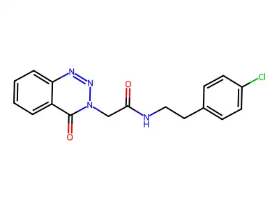 N-(4-chlorophenethyl)-2-(4-oxobenzo[d][1,2,3]triazin-3(4H)-yl)acetamide structure