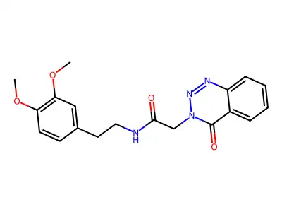 N-[2-(3,4-dimethoxyphenyl)ethyl]-2-(4-oxo-1,2,3-benzotriazin-3-yl)acetamide structure