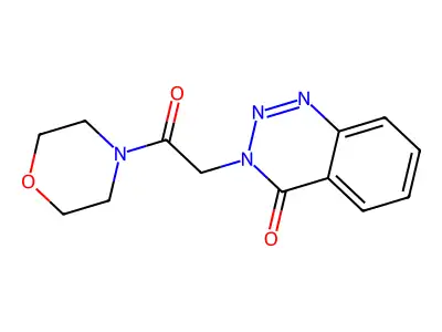 3-(2-Morpholin-4-yl-2-oxoethyl)-1,2,3-benzotriazin-4-one structure