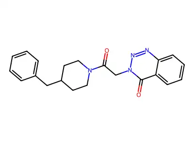 3-[2-(4-benzylpiperidino)-2-oxoethyl]-1,2,3-benzotriazin-4(3H)-one structure