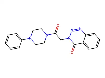 3-[2-oxo-2-(4-phenylpiperazino)ethyl]-1,2,3-benzotriazin-4(3H)-one structure