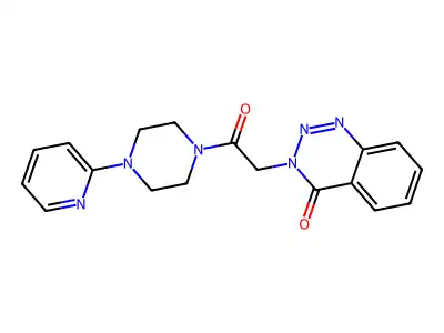 3-[2-Oxo-2-(4-pyridin-2-ylpiperazin-1-yl)ethyl]-1,2,3-benzotriazin-4-one structure