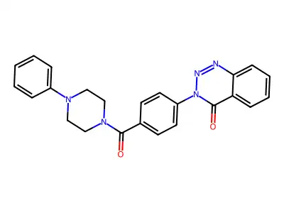 3-[4-(4-Phenylpiperazine-1-carbonyl)phenyl]-1,2,3-benzotriazin-4-one structure