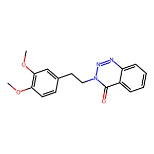3-[2-(3,4-Dimethoxyphenyl)ethyl]-1,2,3-benzotriazin-4-one structure
