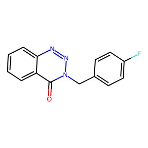 3-(4-fluorobenzyl)-1,2,3-benzotriazin-4(3H)-one structure