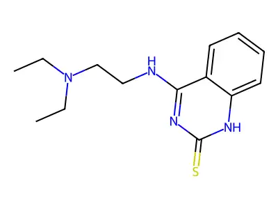 4-((2-(diethylamino)ethyl)amino)quinazoline-2(1H)-thione structure
