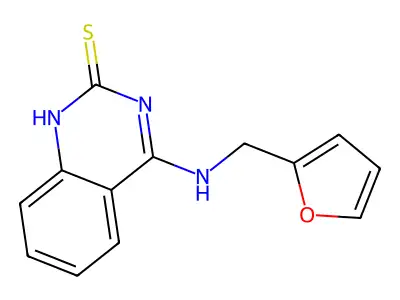 4-((furan-2-ylmethyl)amino)quinazoline-2(1H)-thione structure