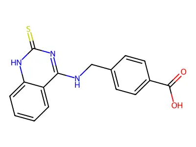 4-[[(2-sulfanylidene-1H-quinazolin-4-yl)amino]methyl]benzoic Acid structure