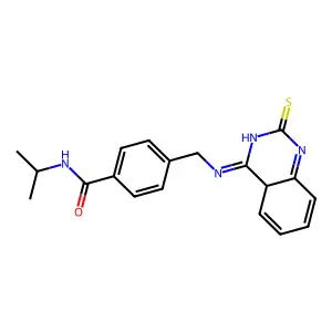 N-propan-2-yl-4-[[(2-sulfanylidene-1H-quinazolin-4-yl)amino]methyl]benzamide structure