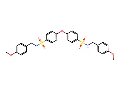 4,4'-oxybis(N-(4-methoxybenzyl)benzenesulfonamide) structure