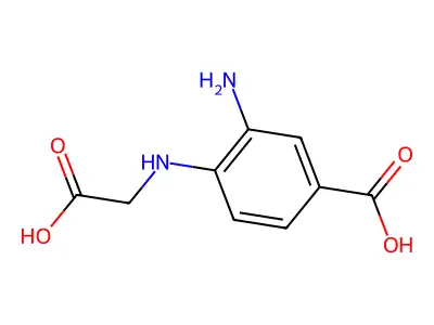 3-Amino-4-[(carboxymethyl)amino]benzoic acid structure