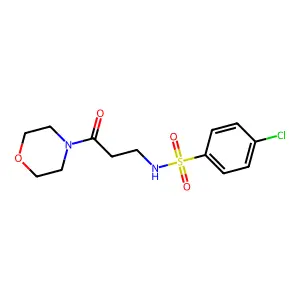 4-chloro-N-(3-morpholin-4-yl-3-oxopropyl)benzenesulfonamide structure