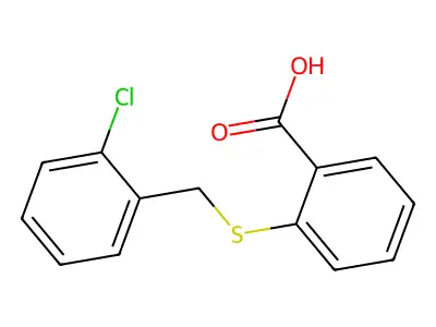 2-[(2-Chlorobenzyl)thio]benzoic acid structure