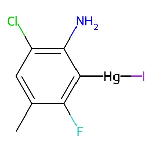 (2-Amino-3-chloro-6-fluoro-5-methylphenyl)(iodo)mercury structure