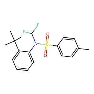 N-(2-tert-butylphenyl)-N-(difluoromethyl)-4-methylbenzenesulfonamide structure