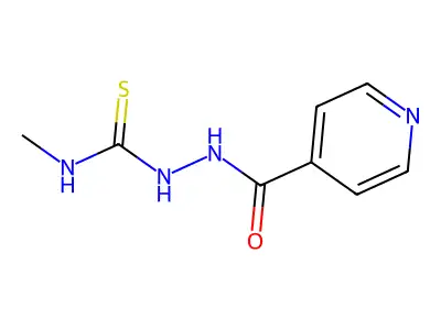 2-isonicotinoyl-N-methylhydrazinecarbothioamide structure