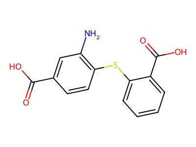 3-Amino-4-[(2-carboxyphenyl)thio]benzoic acid structure