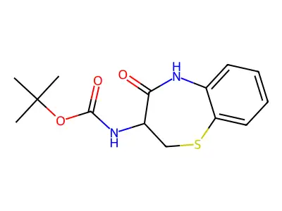 (S)-tert-butyl (4-oxo-2,3,4,5-tetrahydrobenzo[b][1,4]thiazepin-3-yl)carbamate structure