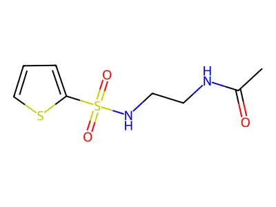 N-{2-[(2-thienylsulfonyl)amino]ethyl}acetamide structure