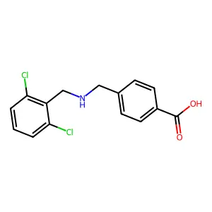 4-{[(2,6-Dichlorobenzyl)amino]methyl}benzoic acid structure