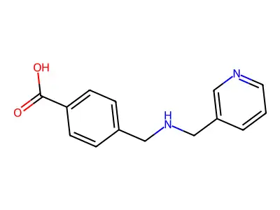 4-{[(Pyridin-3-ylmethyl)amino]methyl}benzoic acid structure
