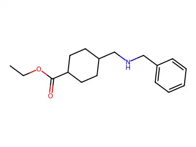 Ethyl 4-[(benzylamino)methyl]cyclohexane-1-carboxylate structure