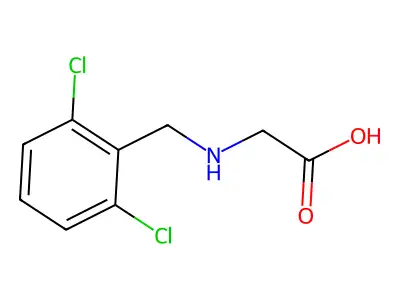 (2,6-Dichloro-benzylamino)-acetic acid structure