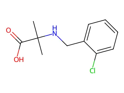 N-(2-chlorobenzyl)-2-methylalanine structure