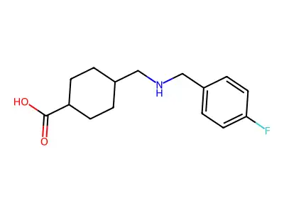 4-{[(4-Fluorobenzyl)amino]-methyl}cyclohexanecarboxylic acid structure
