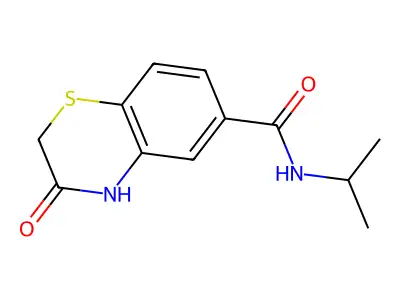 3-oxo-N-(propan-2-yl)-3,4-dihydro-2H-1,4-benzothiazine-6-carboxamide structure